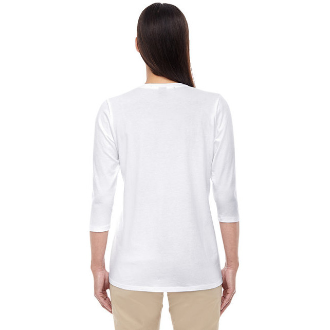 Ladies Perfect FitBracelet-Length V-Neck Top - WHITE - XS(D0102H76WUT)