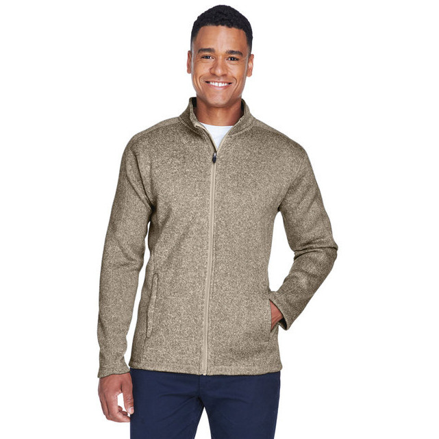 Mens Bristol Full-Zip Sweater Fleece Jacket - gREY HEATHER - S(D0102H7YE8P)