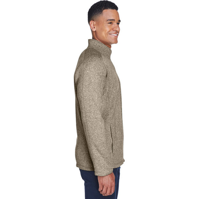 Mens Bristol Full-Zip Sweater Fleece Jacket - gREY HEATHER - S(D0102H7YE8P)