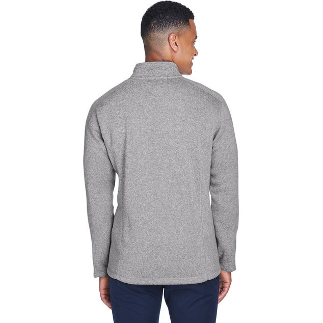 Mens Bristol Full-Zip Sweater Fleece Jacket - gREY HEATHER - S(D0102H7NVBP)