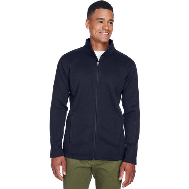 Mens Bristol Full-Zip Sweater Fleece Jacket - gREY HEATHER - S(D0102H7NVcT)