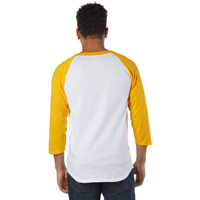 Adult Raglan T-Shirt - WHITE BLAcK - S(D0102H7DNgX)
