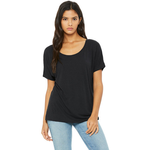 Ladies Slouchy T-Shirt - WHITE MARBLE - S(D0102H7W5ZP)