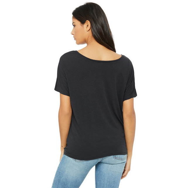 Ladies Slouchy T-Shirt - WHITE MARBLE - S(D0102H7W5ZP)