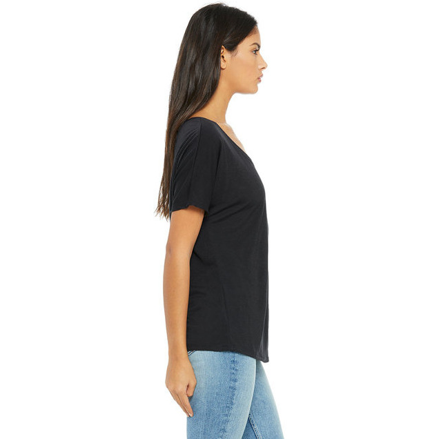 Ladies Slouchy T-Shirt - WHITE MARBLE - S(D0102H7W5ZP)