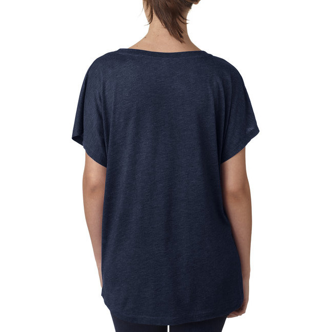 Ladies Triblend Dolman T-Shirt - INDIgO - 3XL(D0102H7NR6T)