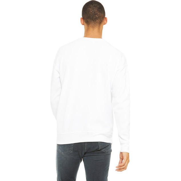 Unisex Drop Shoulder Fleece - WHITE - XS(D0102H7W9ZP)