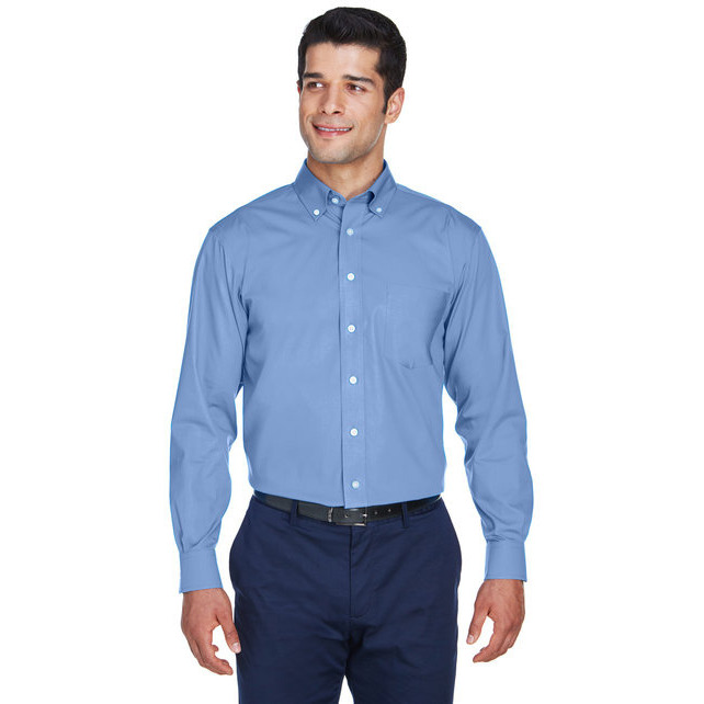 Mens crown Woven collectionSolid Oxford - LIgHT BLUE - S(D0102H7NV4T)
