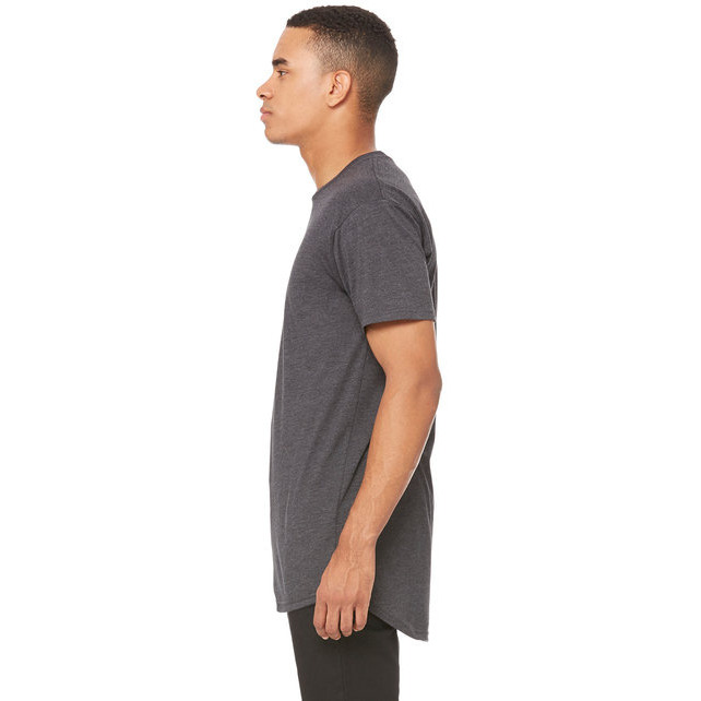 Mens Long Body Urban T-Shirt - WHITE - S(D0102H7W63X)