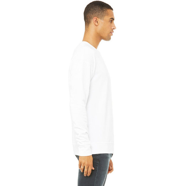 Unisex Drop Shoulder Fleece - WHITE - XS(D0102H7W9Z8)