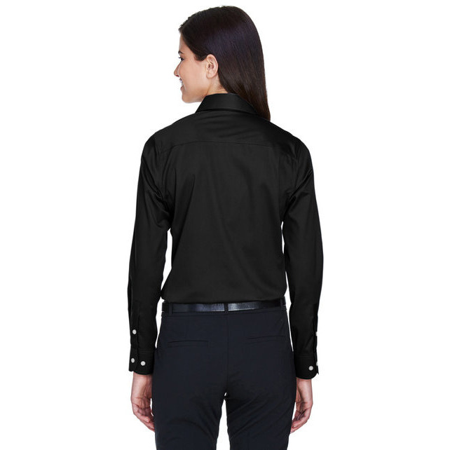 Ladies crown Woven collectionSolid Stretch Twill - BLAcK - XS(D0102H7NBc2)