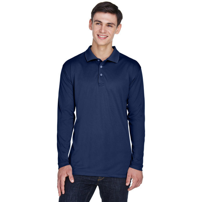 UltraClub 8405LS Adult Cool & Dry Sport Long-Sleeve Polo