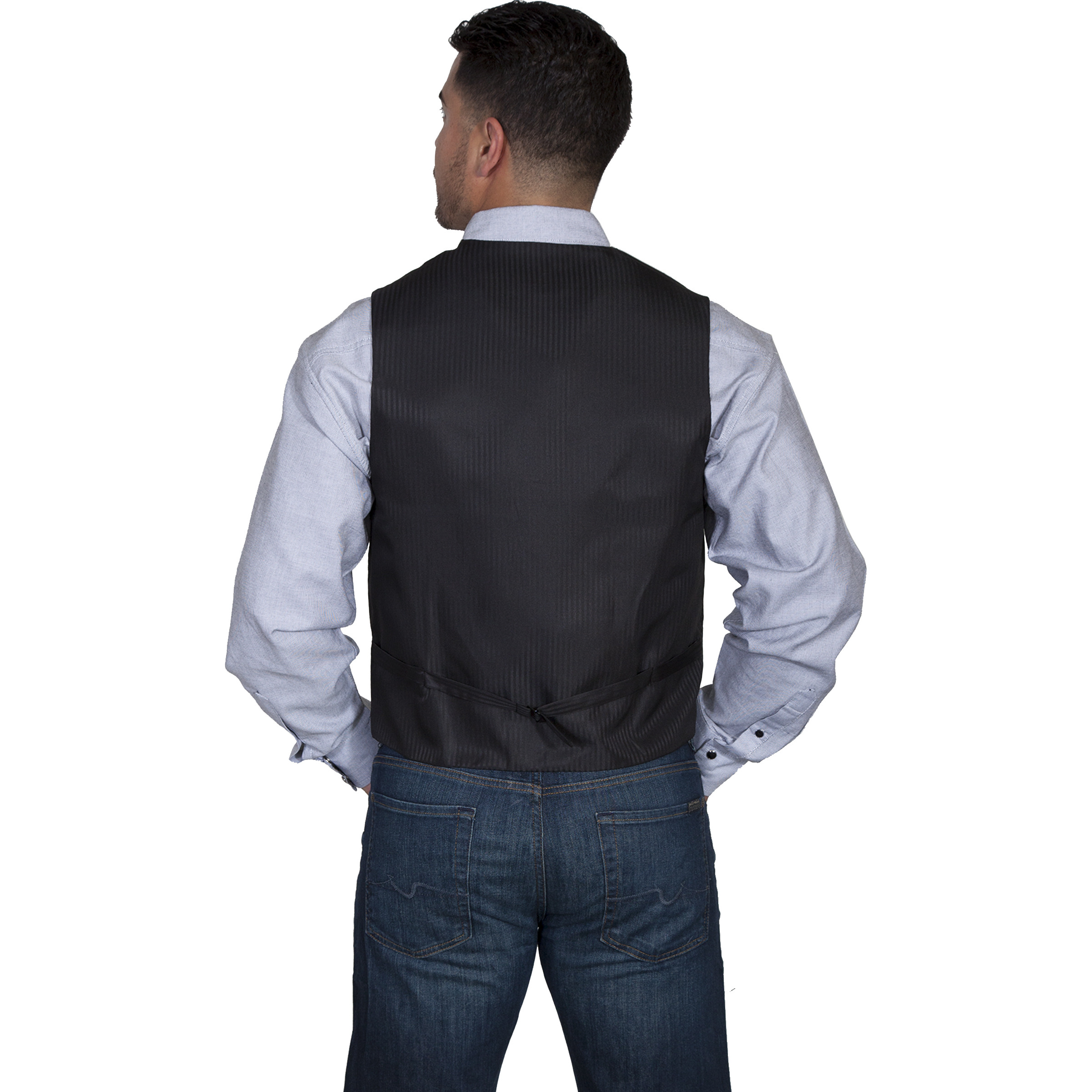 NO LAPEL DIAMOND DOT VEST
