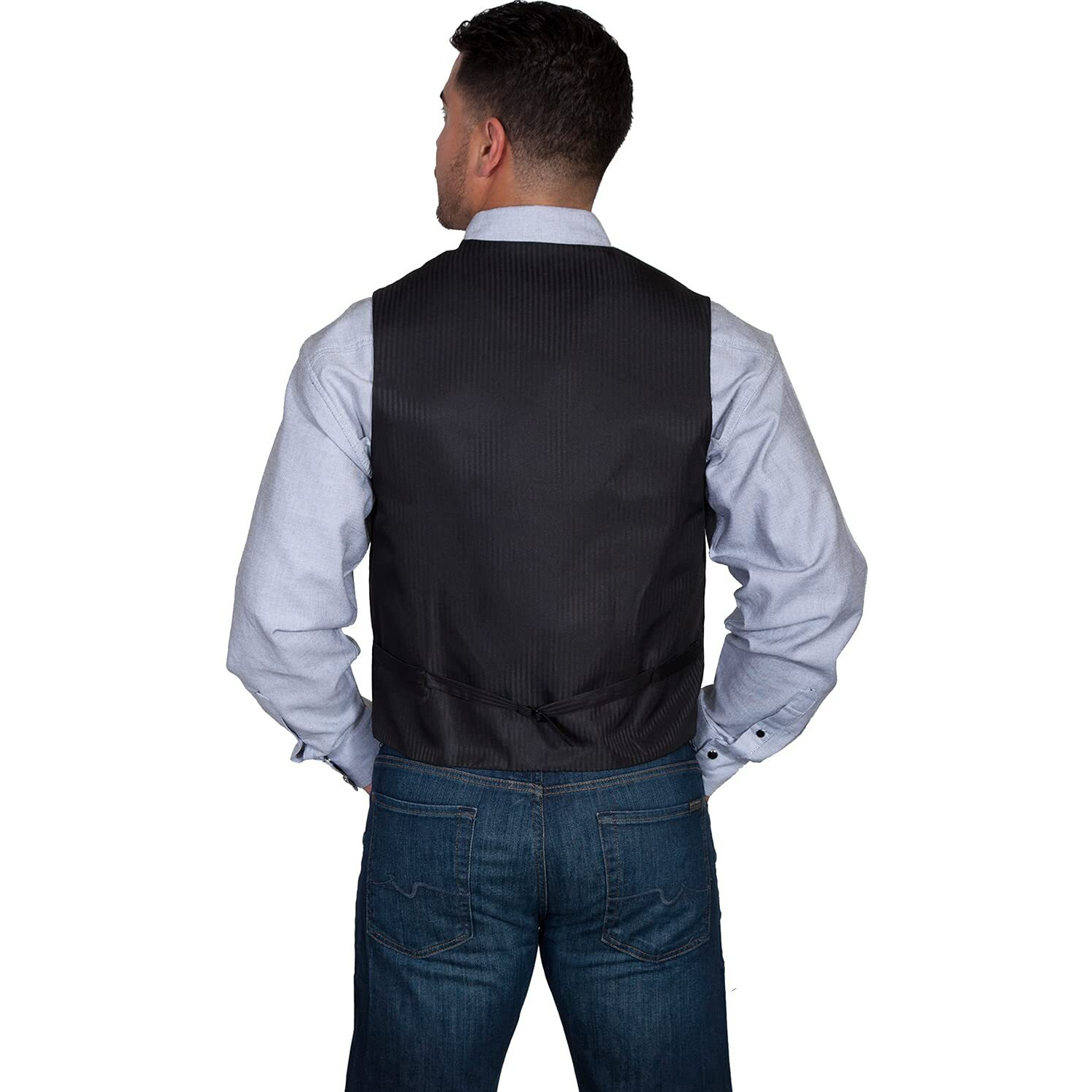 NO LAPEL DIAMOND DOT VEST