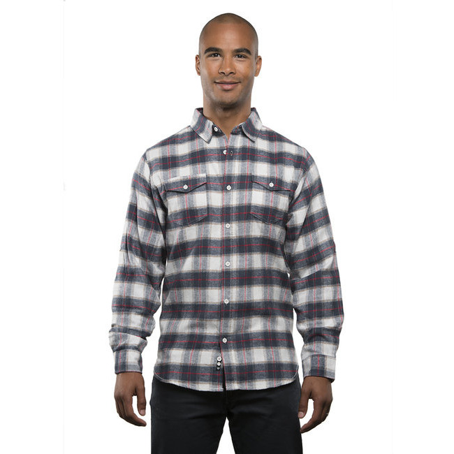 Burnside B8210 Mens Plaid Flannel Shirt