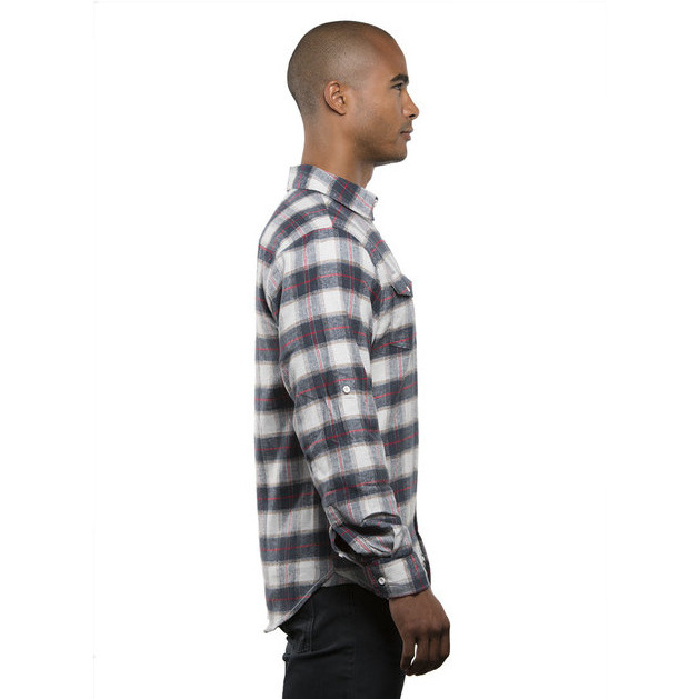 Burnside B8210 Mens Plaid Flannel Shirt