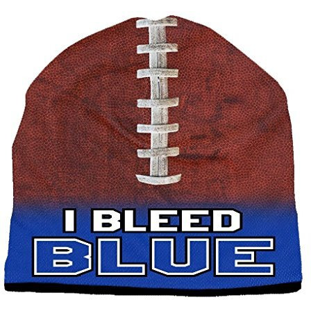 Beanie I Bleed Style Sublimated Football Royal Blue Design
