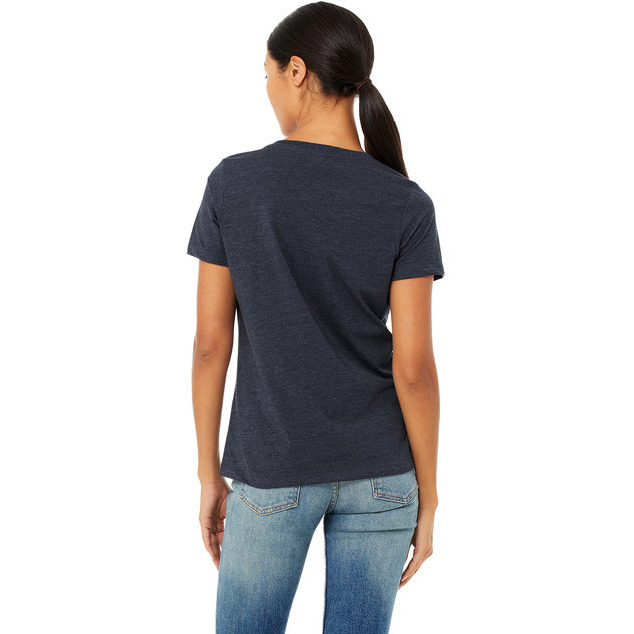 Bella + Canvas 6405CVC Ladies Relaxed Heather CVC Jersey V-Neck T-Shirt