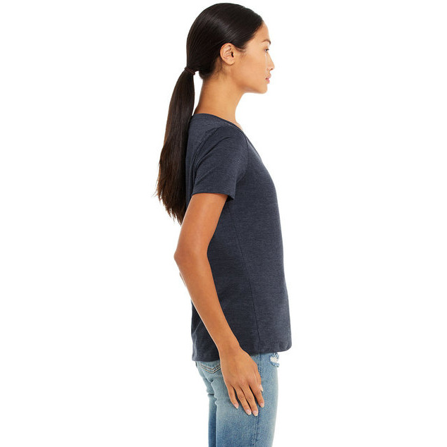 Bella + Canvas 6405CVC Ladies Relaxed Heather CVC Jersey V-Neck T-Shirt