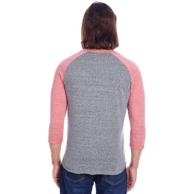 Unisex Triblend 34-Sleeve Raglan - cRM cRD BLK TRB - 3XL(D0102H7KcTJ)