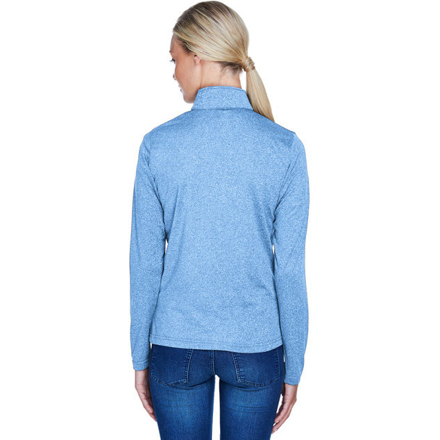 UltraClub 8618W Ladies Cool & Dry Heathered Performance Quarter-Zip