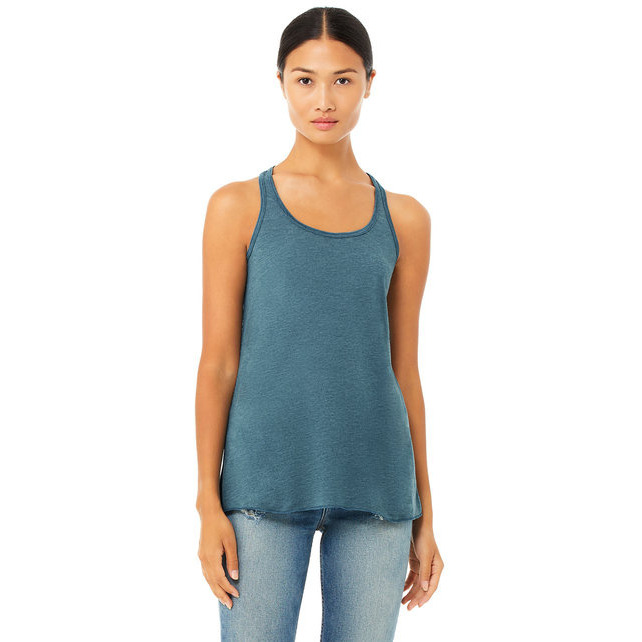 Ladies Flowy Racerback Tank - ATHLETIc HEATHER - S(D0102H7K552)