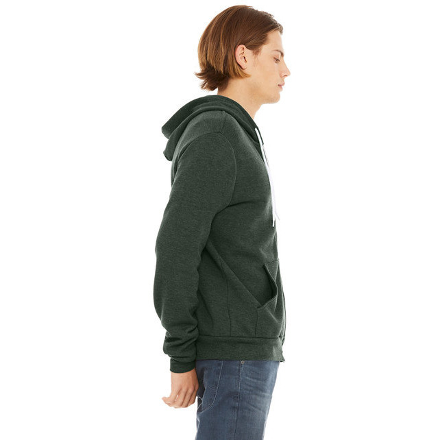 Unisex Sponge Fleece Full-Zip Hooded Sweatshirt - ASPHALT - 2XL(D0102H7WM66)