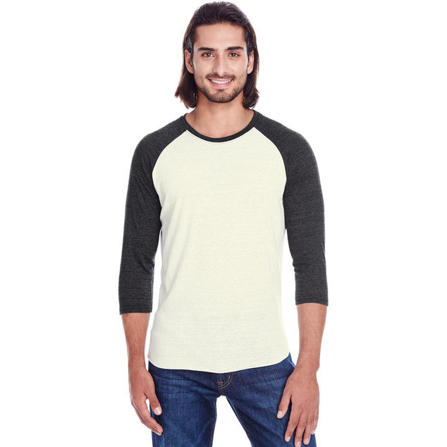 Unisex Triblend 34-Sleeve Raglan - cRM cRD BLK TRB - 3XL(D0102H7KcK2)