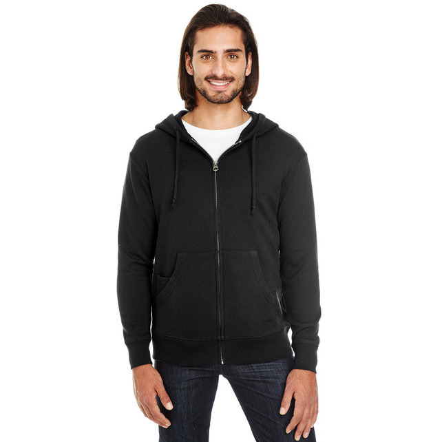 Unisex Triblend French Terry Full-Zip - BLAcK HEATHER - XS(D0102H7KVc8)