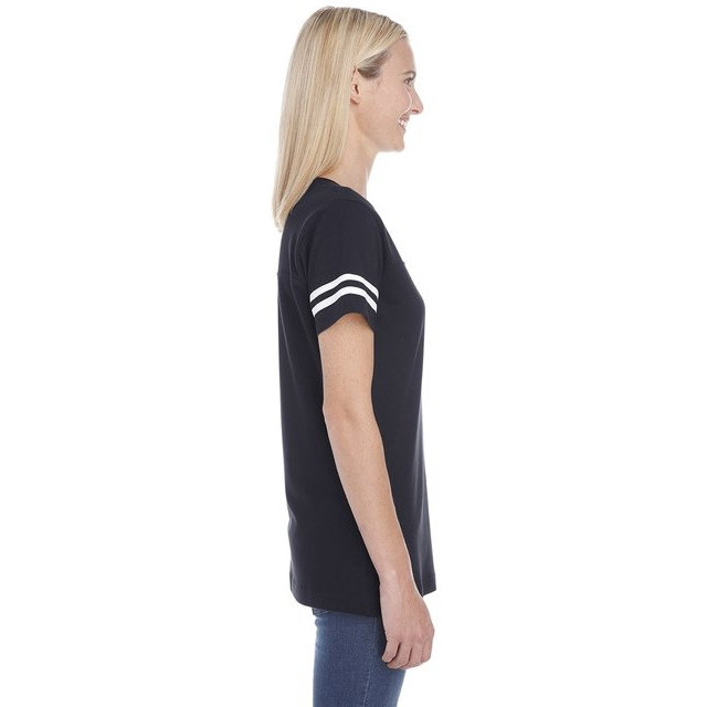 Ladies Football T-Shirt - BLAcK WHITE - 2XL(D0102H2HEMU)