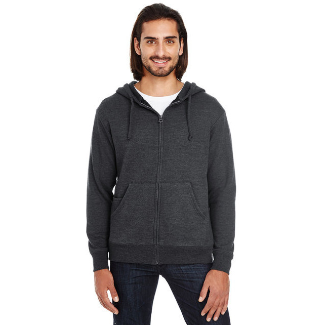 Unisex Triblend French Terry Full-Zip - BLAcK HEATHER - XS(D0102H7KV6X)