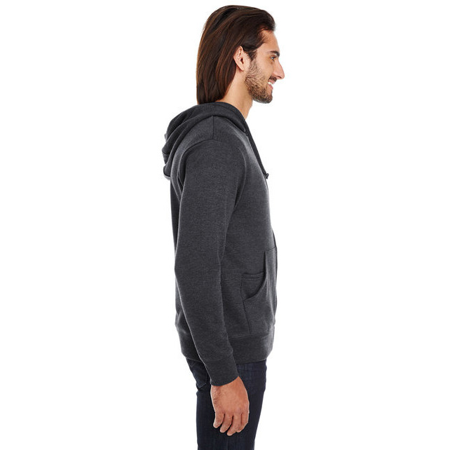 Unisex Triblend French Terry Full-Zip - BLAcK HEATHER - XS(D0102H7KV6X)