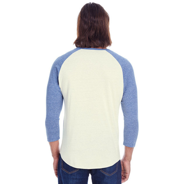 Unisex Triblend 34-Sleeve Raglan - cRM cRD BLK TRB - 3XL(D0102H7KcMT)