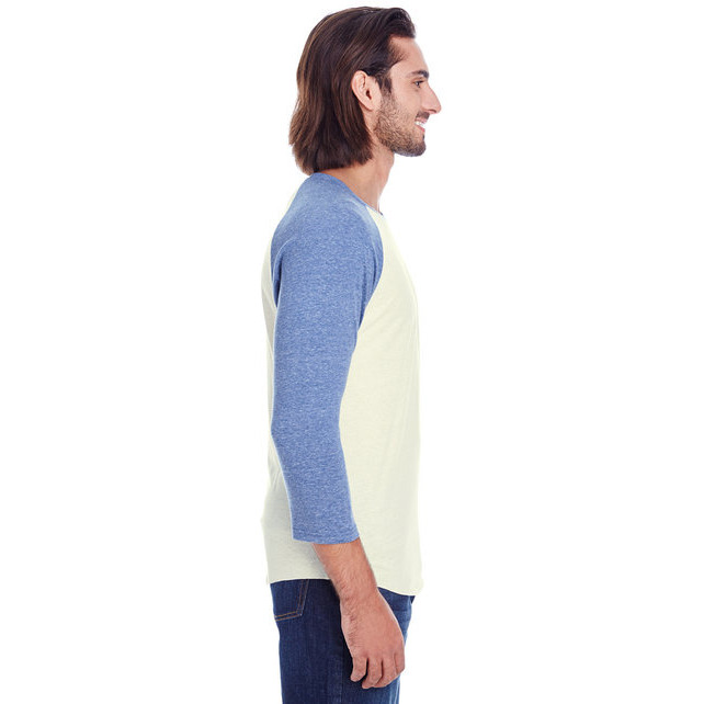 Unisex Triblend 34-Sleeve Raglan - cRM cRD BLK TRB - 3XL(D0102H7KcMT)
