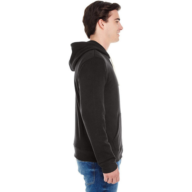 Adult Triblend Full-Zip Fleece Hooded Sweatshirt - BLAcK TRIBLEND - XS(D0102H78TN2)