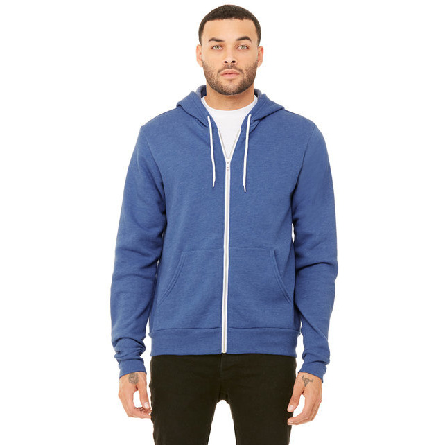 Unisex Sponge Fleece Full-Zip Hooded Sweatshirt - ASPHALT - 2XL(D0102H7WM5X)