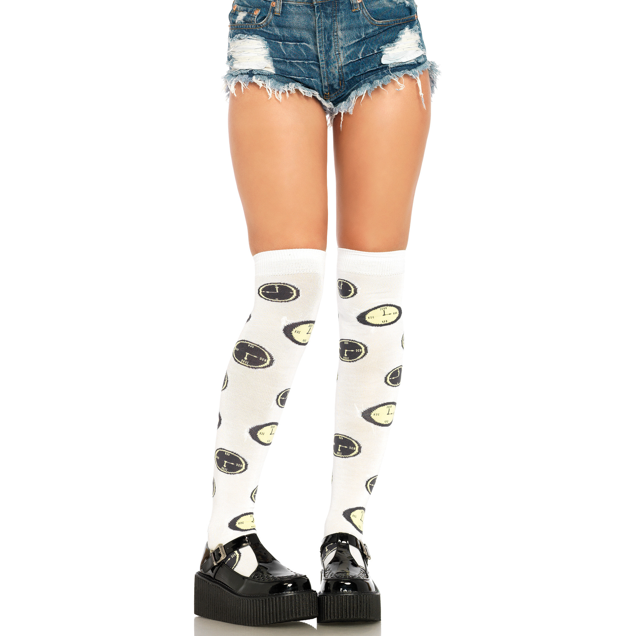 Tick Tock over the knee socks