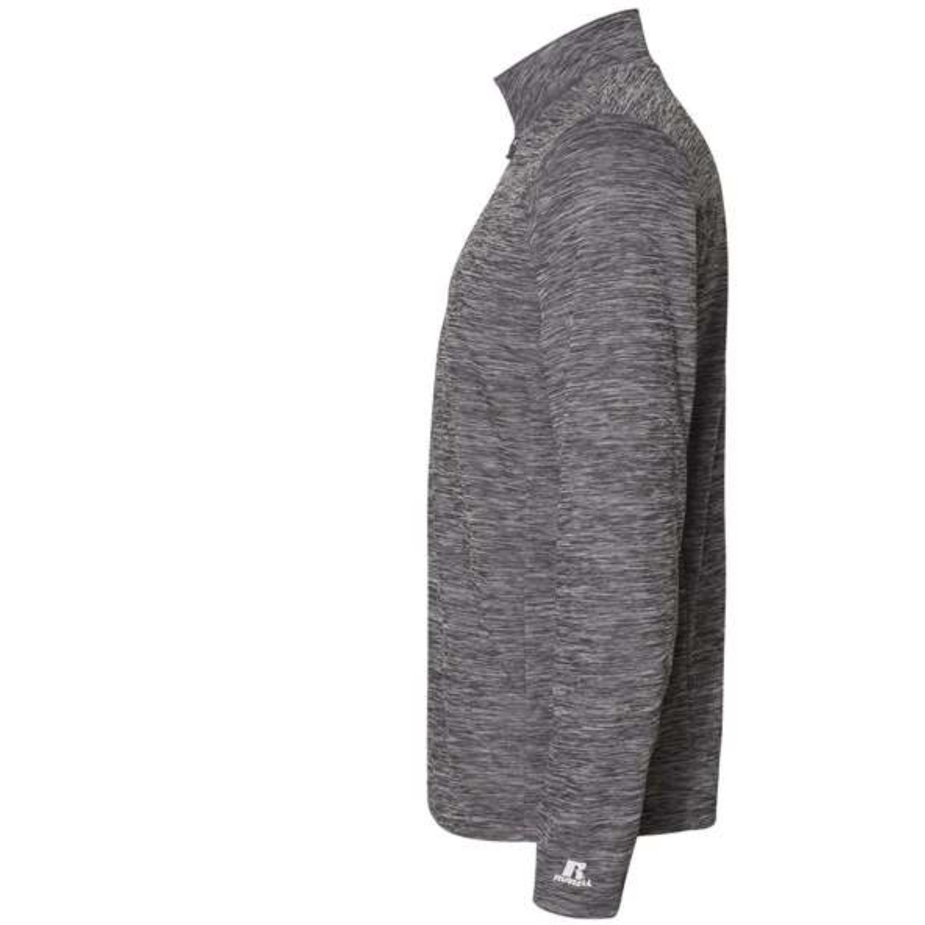 Russell Athletic Striated Quarter-Zip Pullover - Black, XL