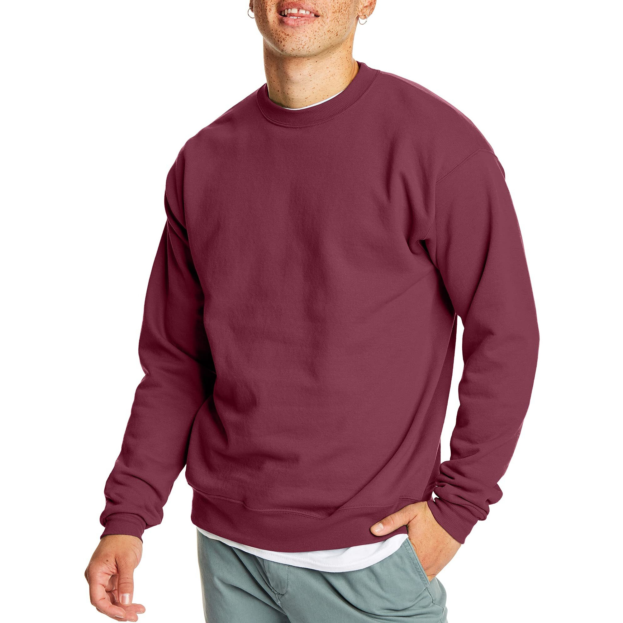 Unisex Ecosmart 5050 crewneck Sweatshirt - cARDINAL - S(D0102H7KFD6)