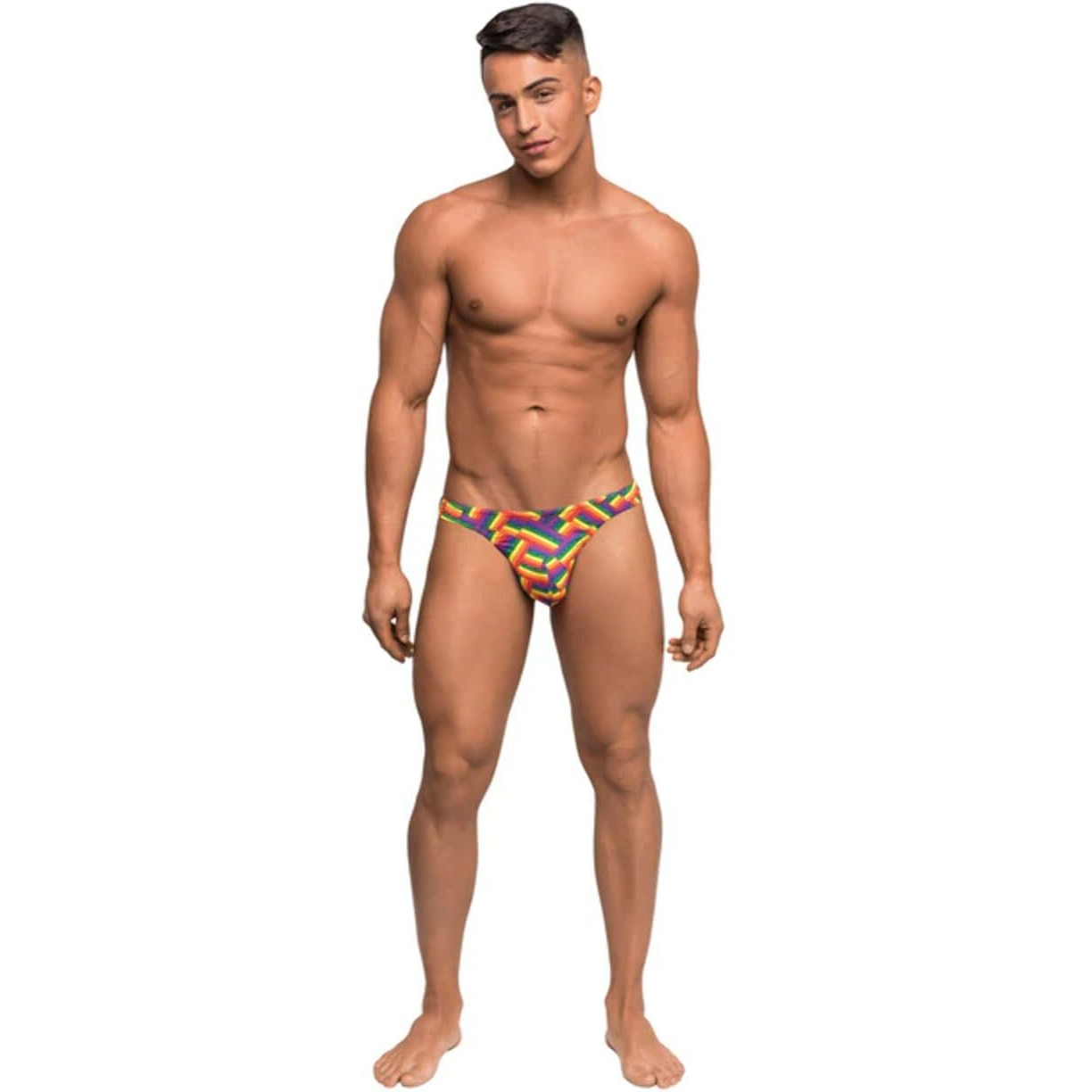 Pride Fest contoured Pouch Bong Thong Rainbow LXL(D0102H5gMNU)