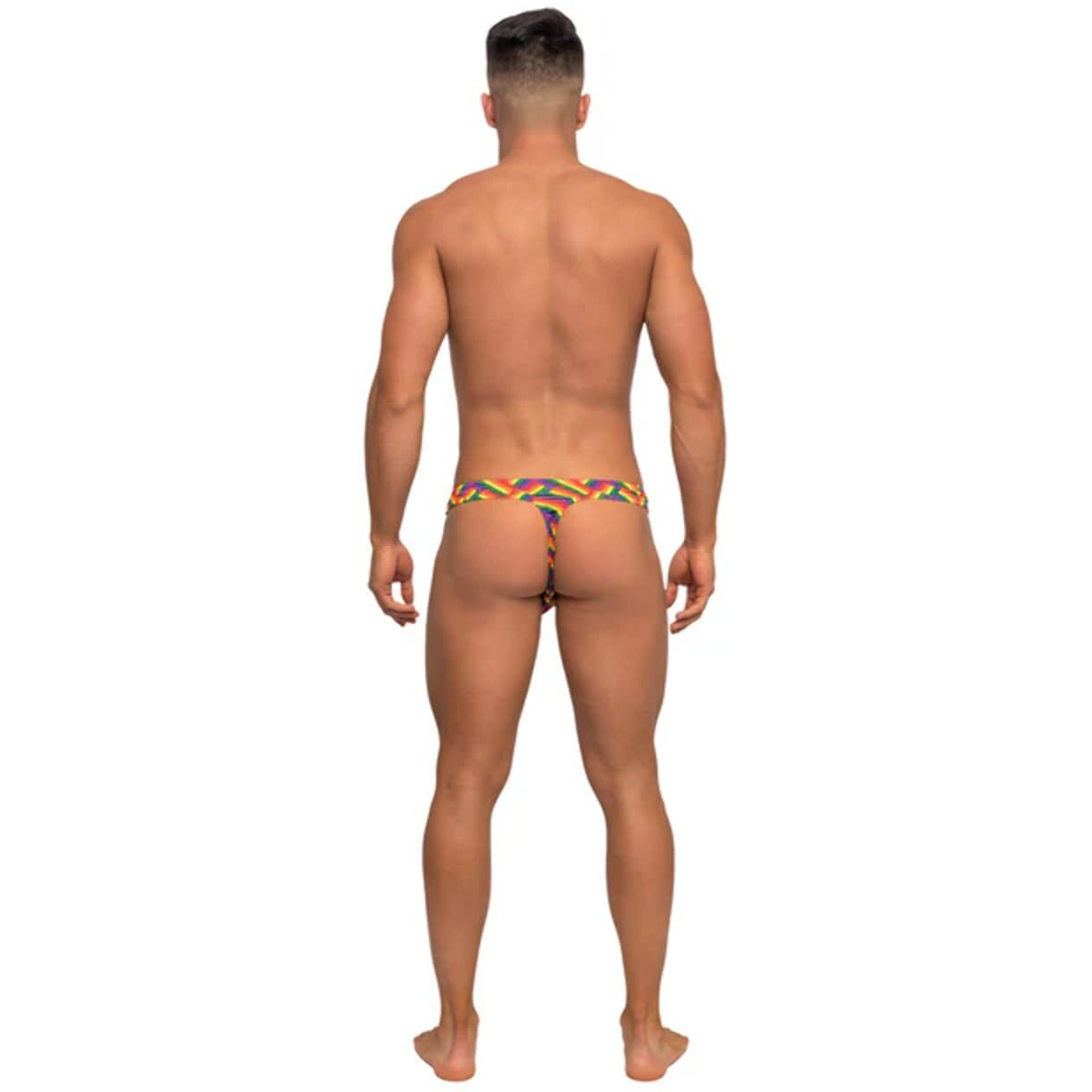 Pride Fest contoured Pouch Bong Thong Rainbow SM(D0102H5gMNY)