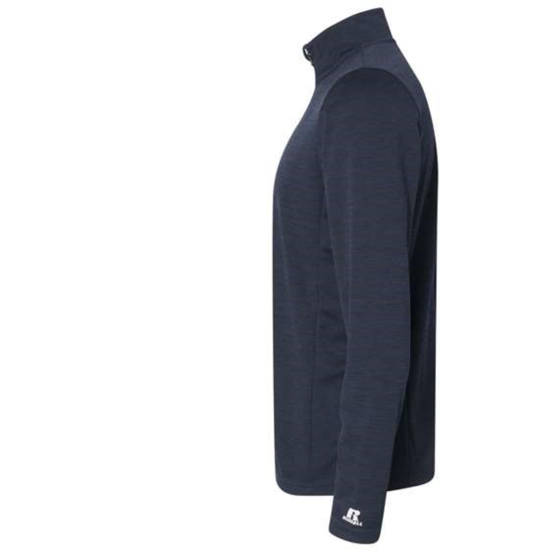Russell Athletic Striated Quarter-Zip Pullover - Navy, XL