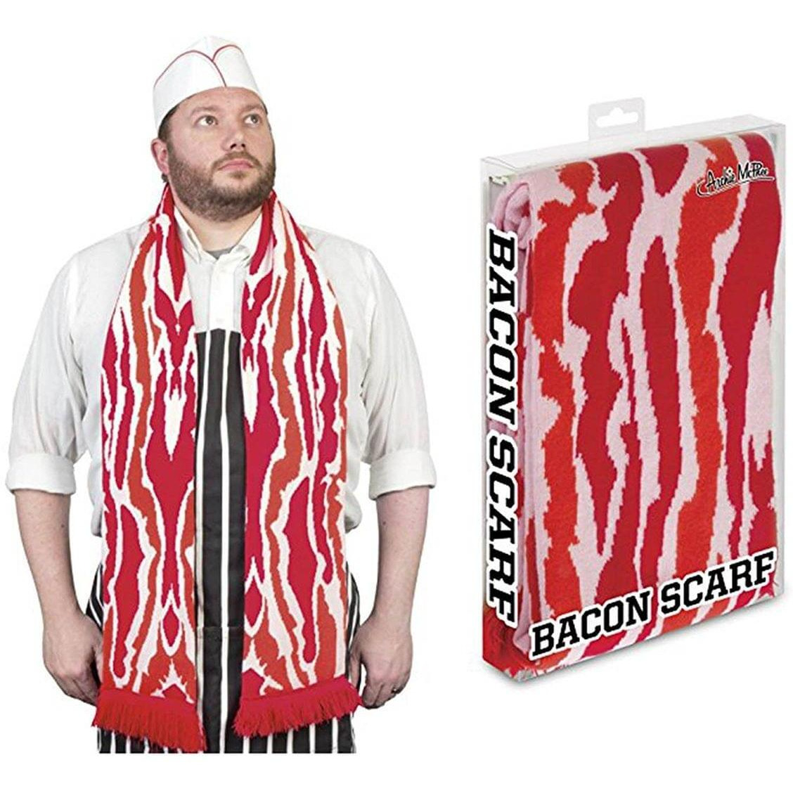 71" Soft-Knit Acrylic Bacon Scarf