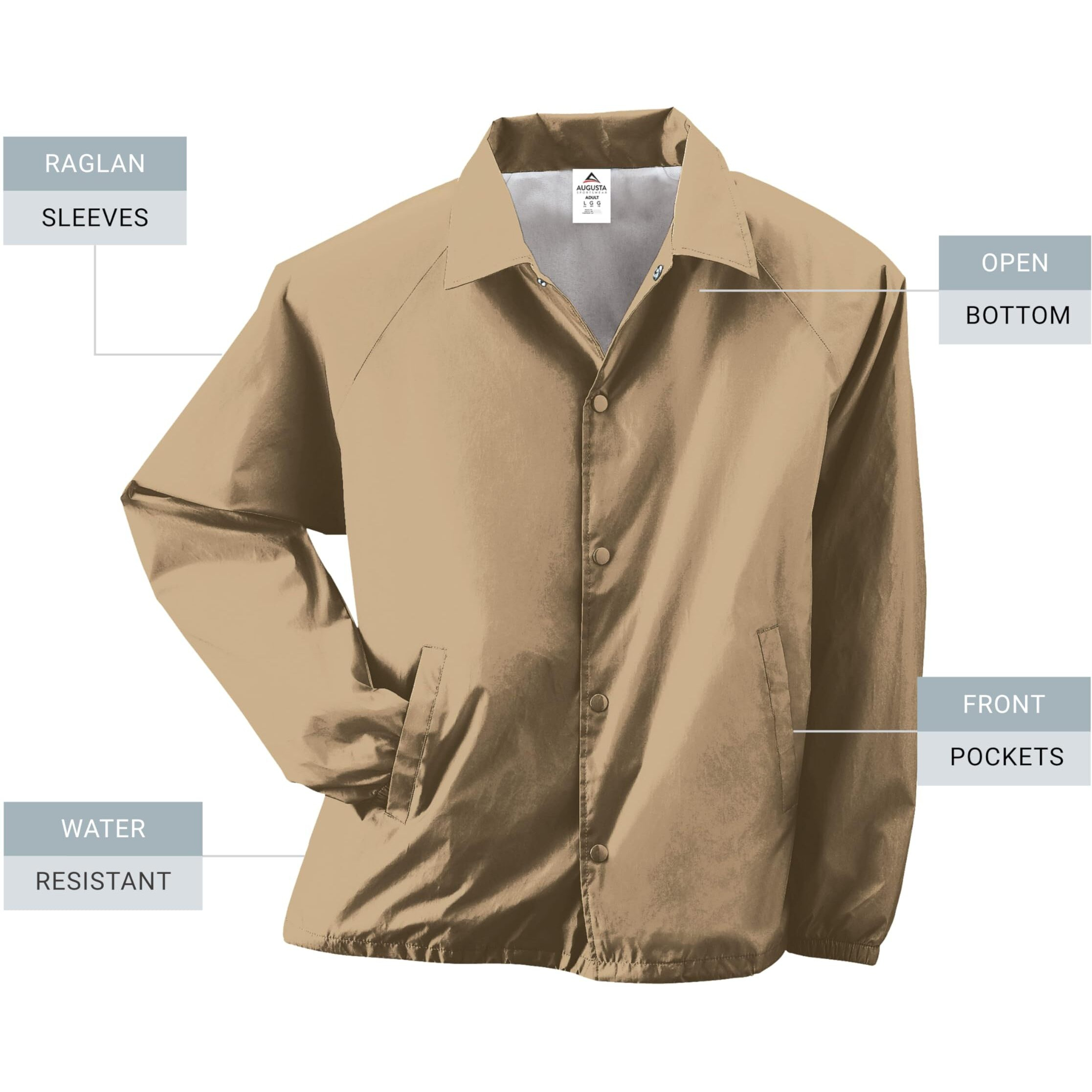 Augusta Sportswear 3100 Unisex Nylon Coachs Jacket