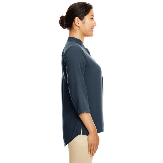 Ladies Perfect Fit34-Sleeve crepe Tunic - BLAcK - XS(D0102H7NAYX)