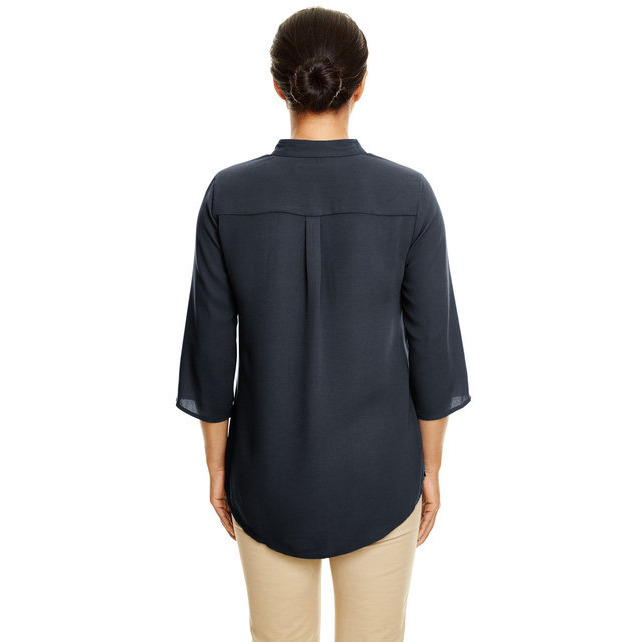 Ladies Perfect Fit34-Sleeve crepe Tunic - BLAcK - XS(D0102H7NAM6)