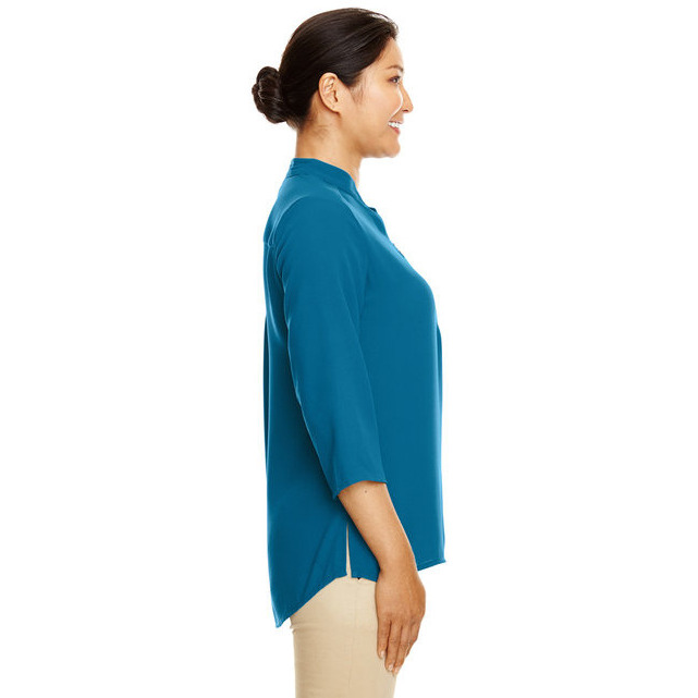 Ladies Perfect Fit34-Sleeve crepe Tunic - BLAcK - XS(D0102H7NA8X)