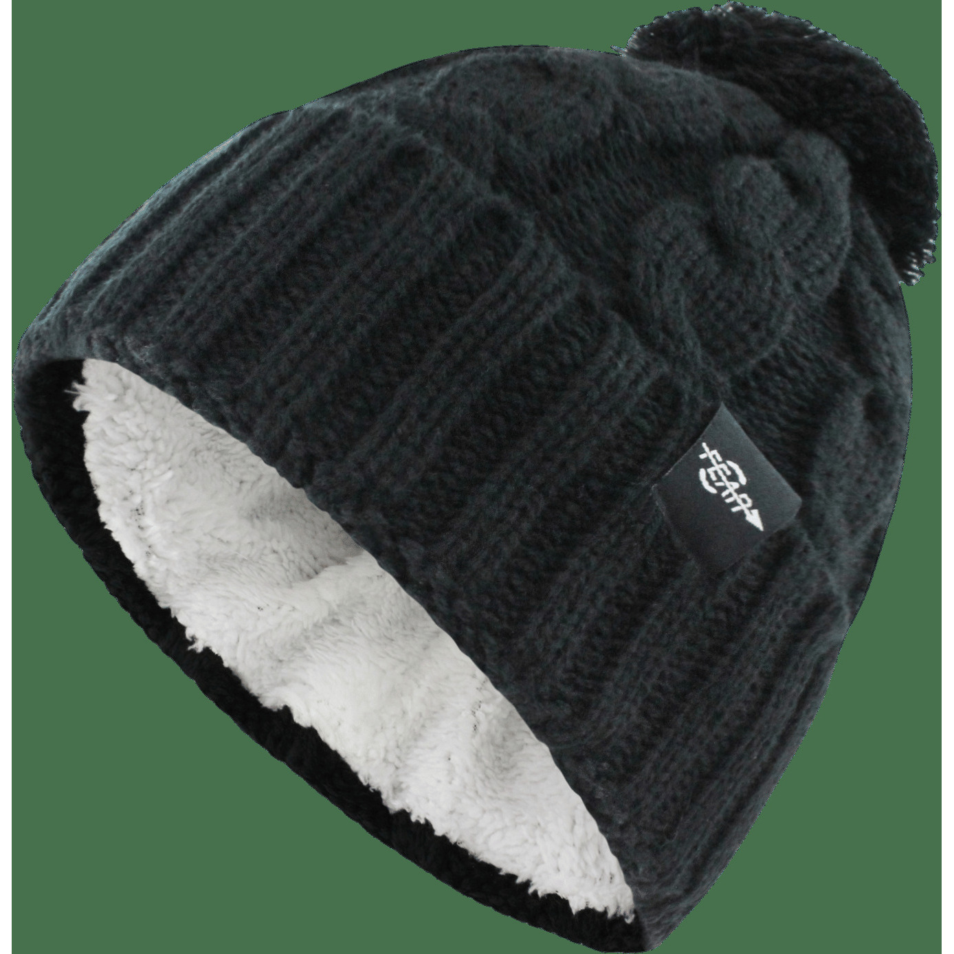 Fear0 NJ Warmest Plush Insulated Lining Knit cable cuff Fold Beanie Hat Women(D0102H79VZJ)