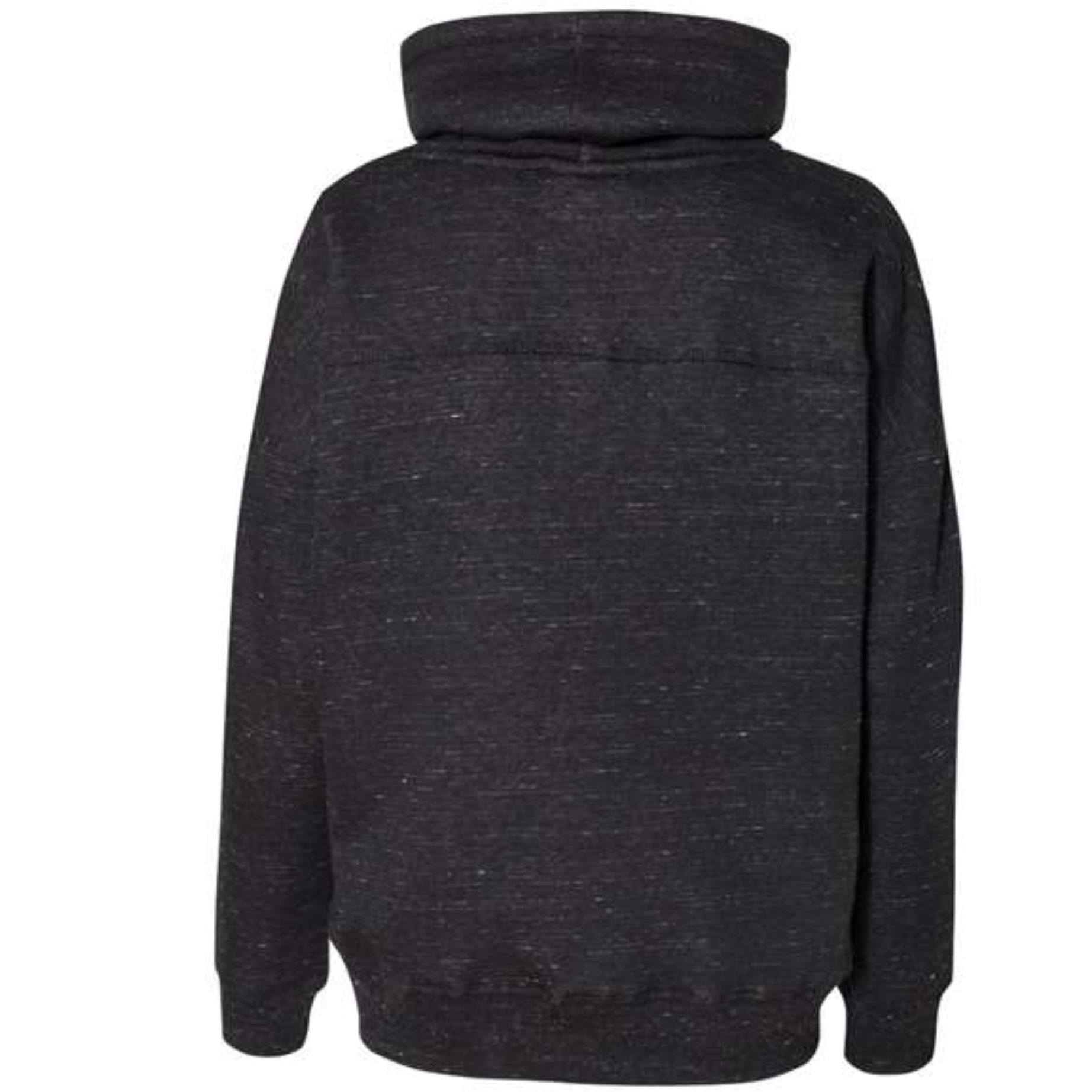 J. America Womens Mlange Fleece Cowl Neck Sweatshirt - Black, S