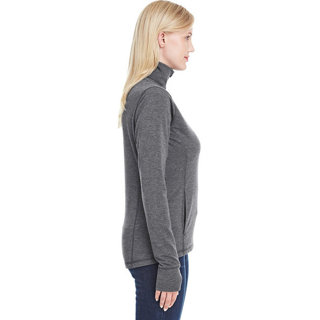 Ladies Omega Stretch Quarter-Zip - cHARcOAL TRBLND - S(D0102H769WP)